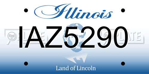 IAZ5290 Illinois License Plate