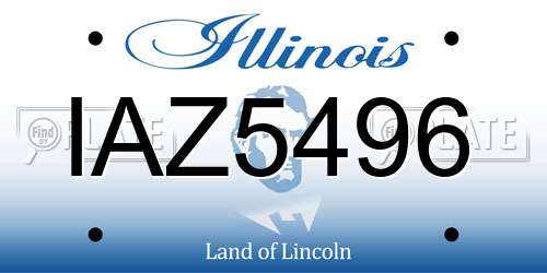 IAZ5496 Illinois License Plate