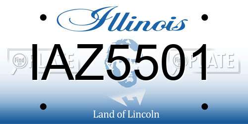 IAZ5501 Illinois License Plate