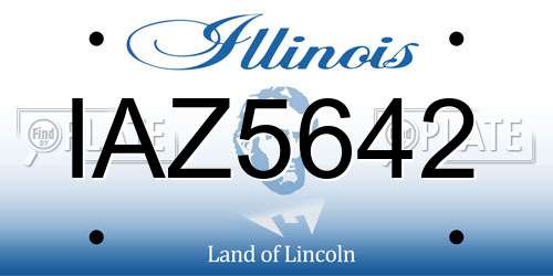 IAZ5642 Illinois License Plate