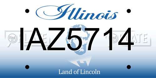 IAZ5714 Illinois License Plate