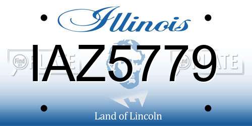 IAZ5779 Illinois License Plate