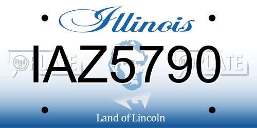 IAZ5790 Illinois License Plate