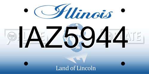 IAZ5944 Illinois License Plate