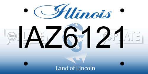 IAZ6121 Illinois License Plate