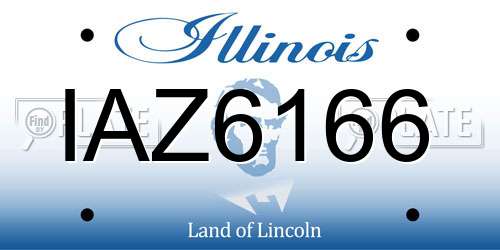 IAZ6166 Illinois License Plate