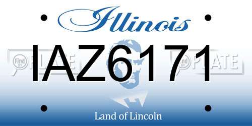 IAZ6171 Illinois License Plate