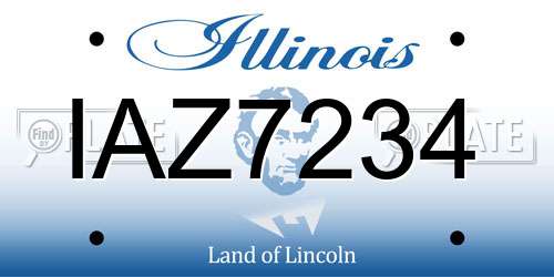 IAZ7234 Illinois License Plate
