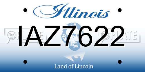 IAZ7622 Illinois License Plate