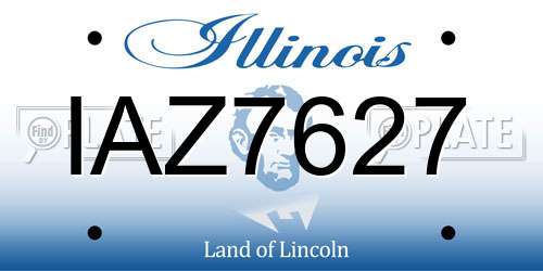IAZ7627 Illinois License Plate
