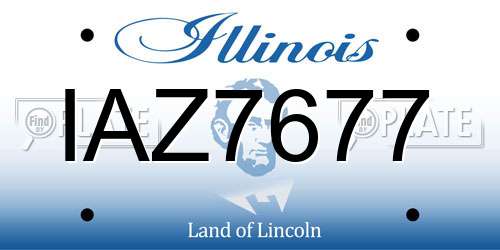 IAZ7677 Illinois License Plate