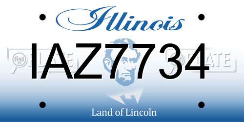 IAZ7734 Illinois License Plate