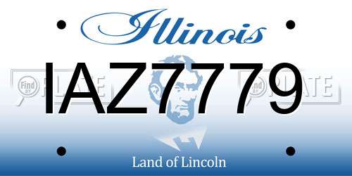 IAZ7779 Illinois License Plate