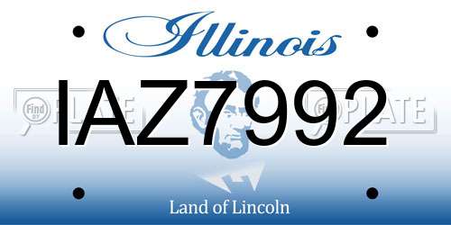 IAZ7992 Illinois License Plate