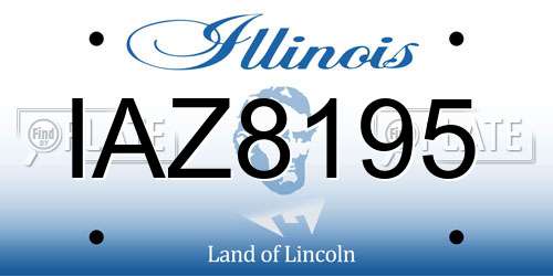 IAZ8195 Illinois License Plate