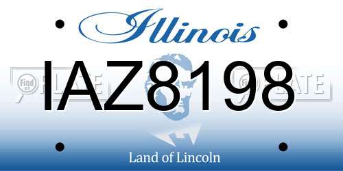 IAZ8198 Illinois License Plate