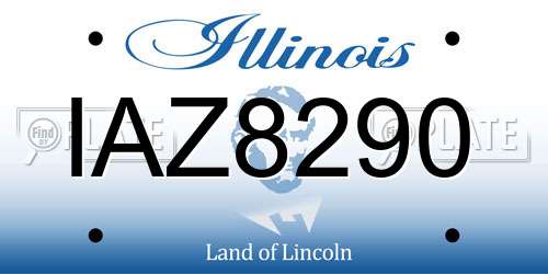 IAZ8290 Illinois License Plate