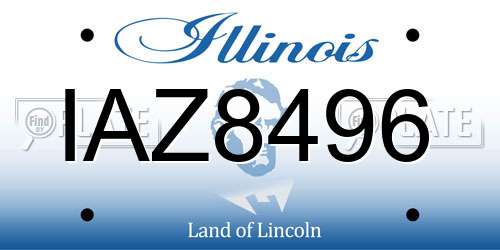 IAZ8496 Illinois License Plate