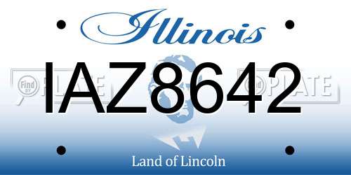 IAZ8642 Illinois License Plate