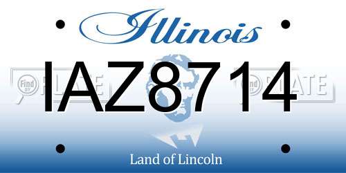 IAZ8714 Illinois License Plate
