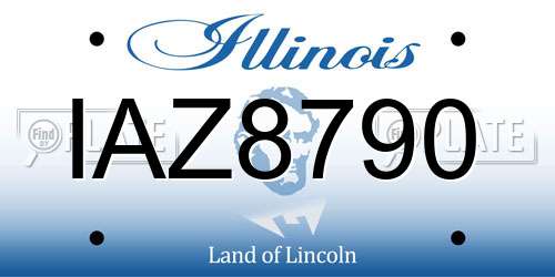IAZ8790 Illinois License Plate