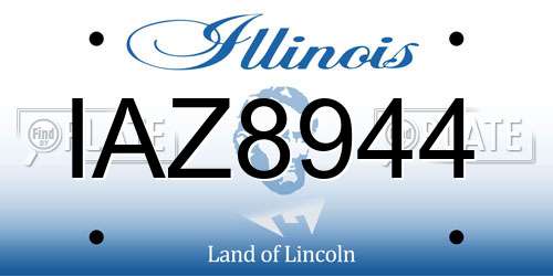 IAZ8944 Illinois License Plate