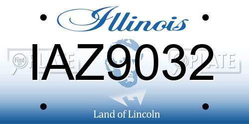 IAZ9032 Illinois License Plate