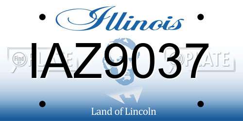 IAZ9037 Illinois License Plate