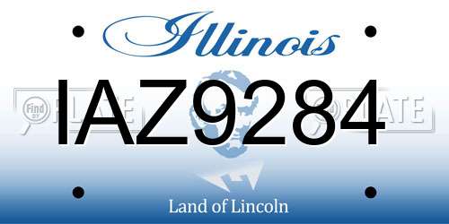 IAZ9284 Illinois License Plate