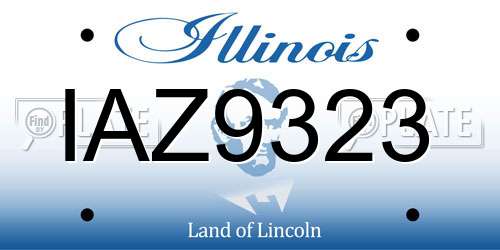 IAZ9323 Illinois License Plate