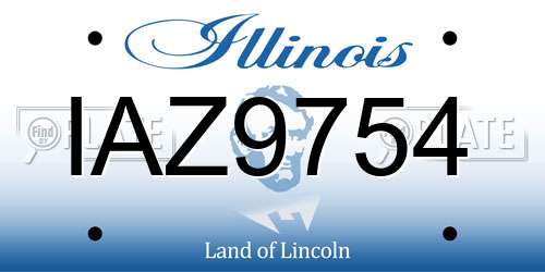 IAZ9754 Illinois License Plate