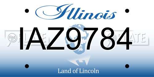 IAZ9784 Illinois License Plate
