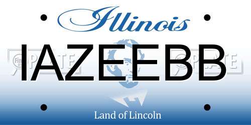 IAZEEBB Illinois License Plate