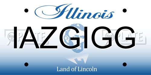 IAZGIGG Illinois License Plate