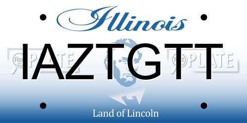 IAZTGTT Illinois License Plate