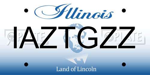IAZTGZZ Illinois License Plate