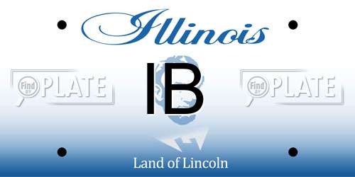 IB Illinois License Plate