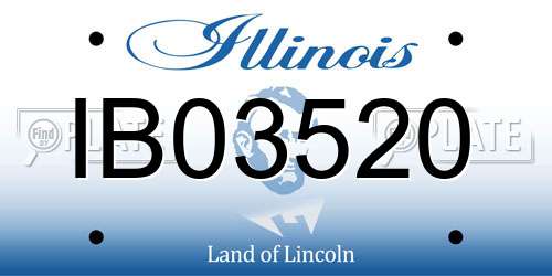 IB03520 Illinois License Plate