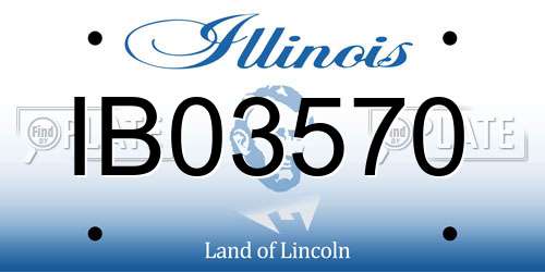 IB03570 Illinois License Plate