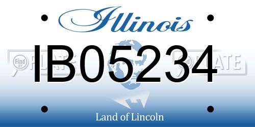 IB05234 Illinois License Plate