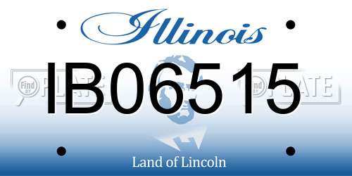 IB06515 Illinois License Plate
