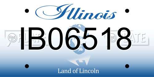 IB06518 Illinois License Plate