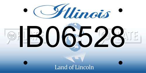 IB06528 Illinois License Plate