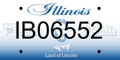 IB06552 Illinois License Plate