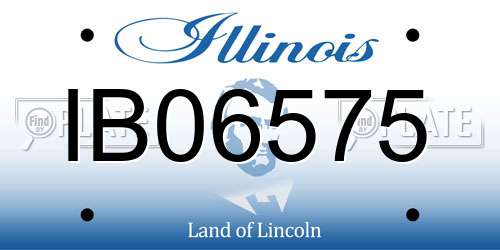 IB06575 Illinois License Plate