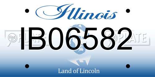 IB06582 Illinois License Plate