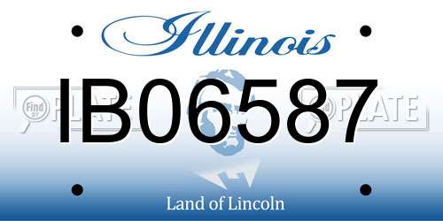 IB06587 Illinois License Plate