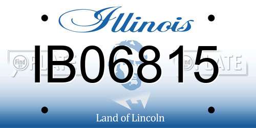 IB06815 Illinois License Plate