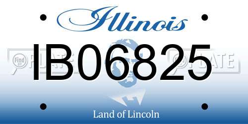 IB06825 Illinois License Plate