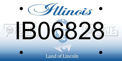 IB06828 Illinois License Plate